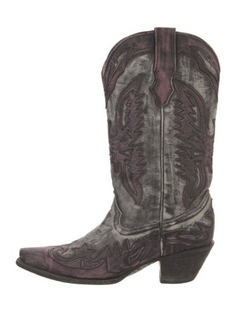 Corral Boots Leather Sequin Embellishments Western Boots