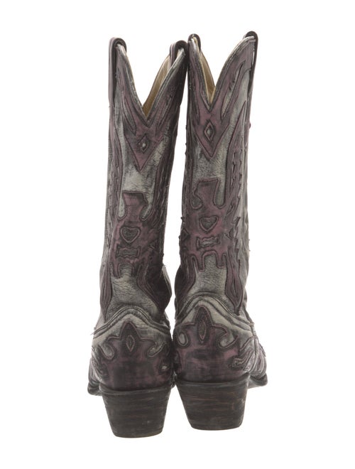 Corral Boots Leather Sequin Embellishments Western Boots