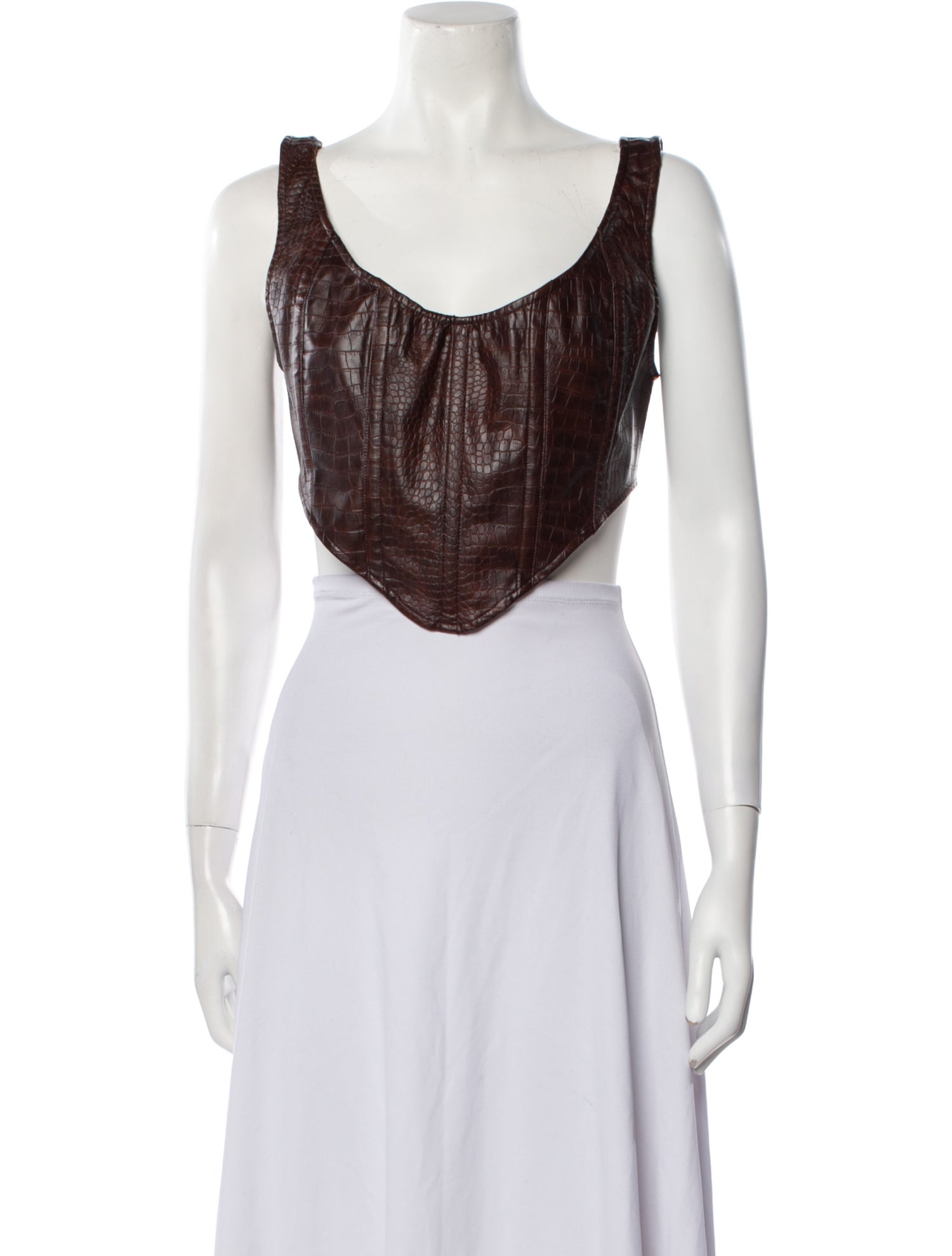 By.Dyln Scoop Neck Sleeveless Crop Top