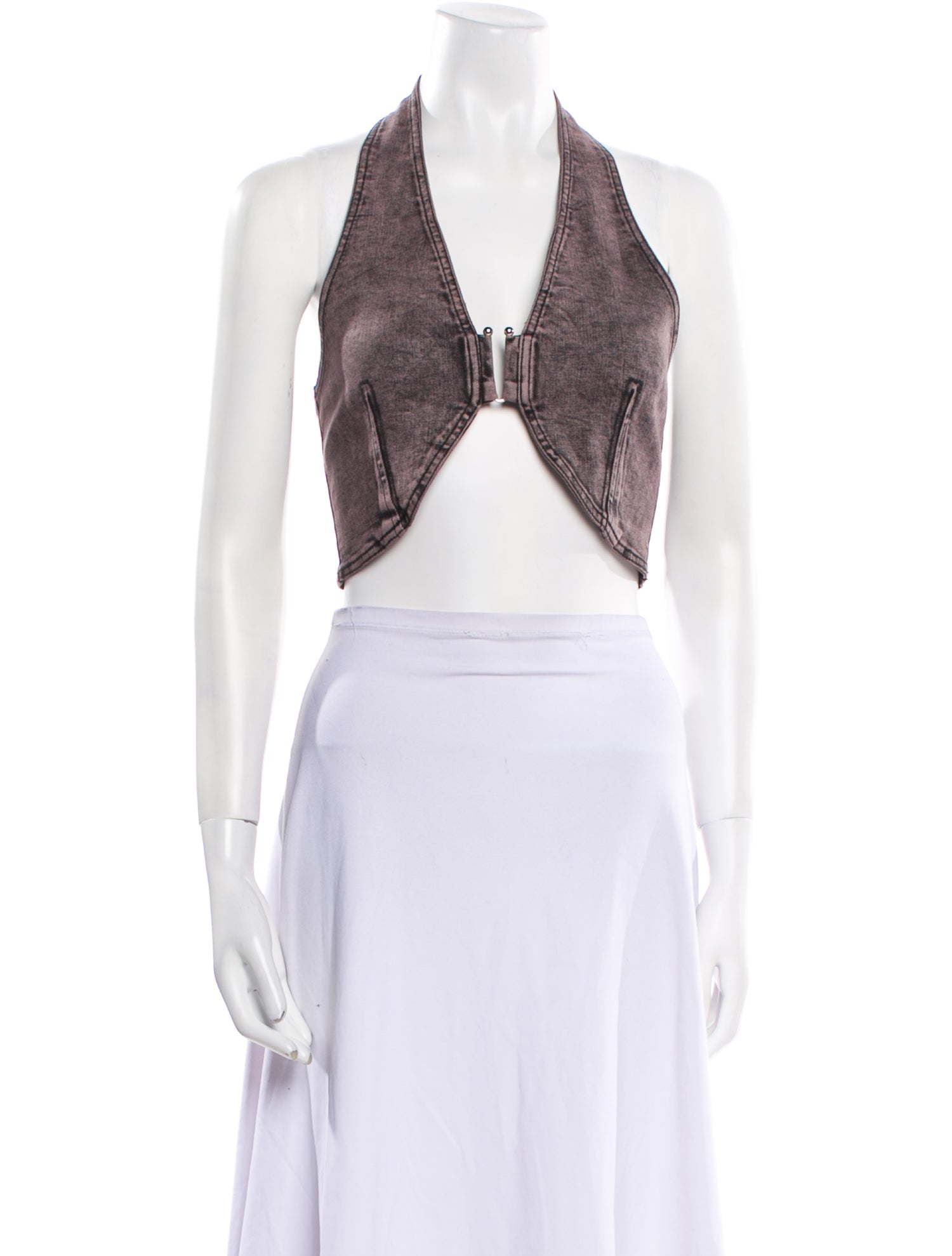 By.Dyln Halterneck Sleeveless Crop Top