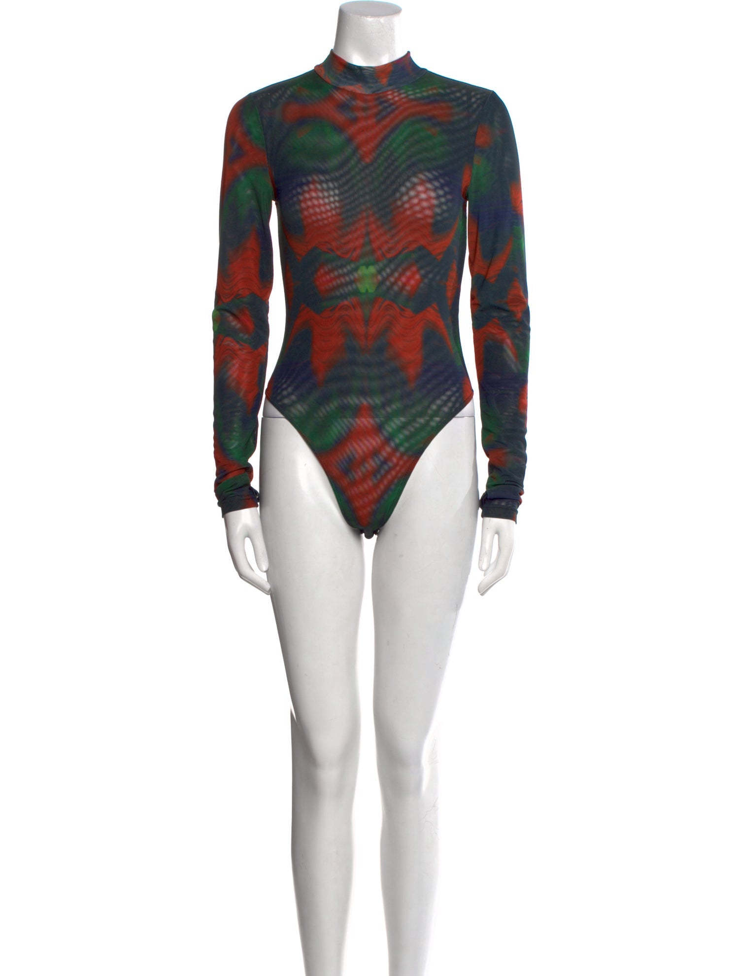 By.Dyln Printed Mock Neck Bodysuit