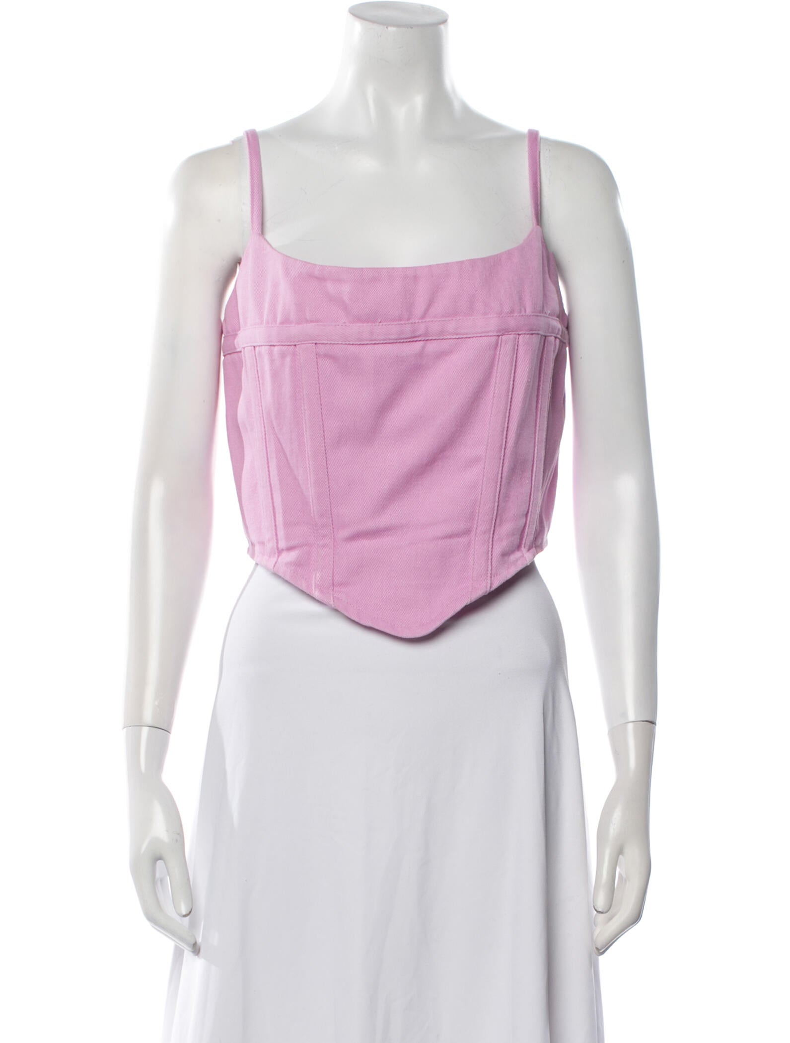 By.Dyln Square Neckline Sleeveless Crop Top