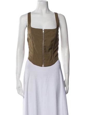 By.Dyln Square Neckline Sleeveless Crop Top