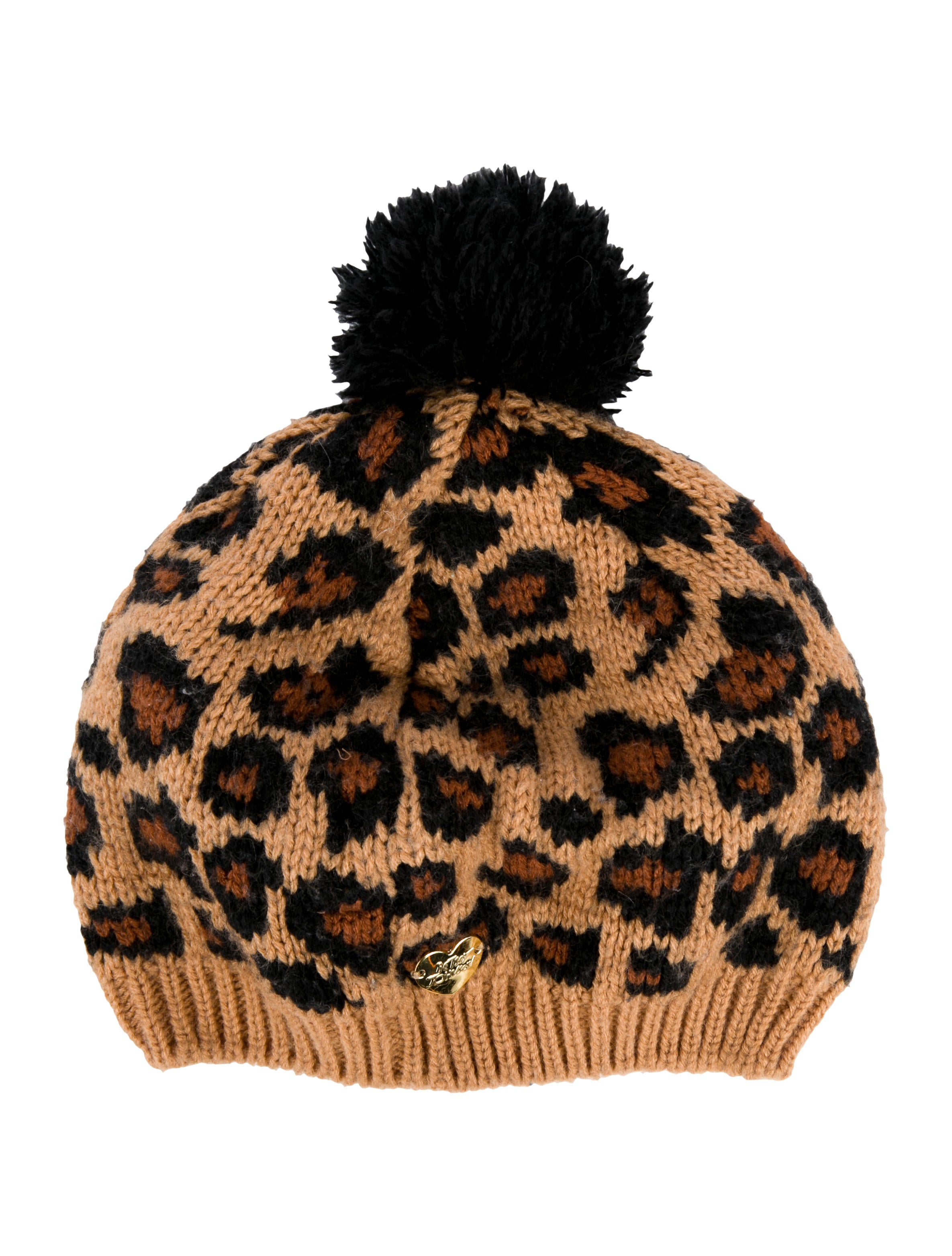 Betsey Johnson Knit Leopard Print Beanie