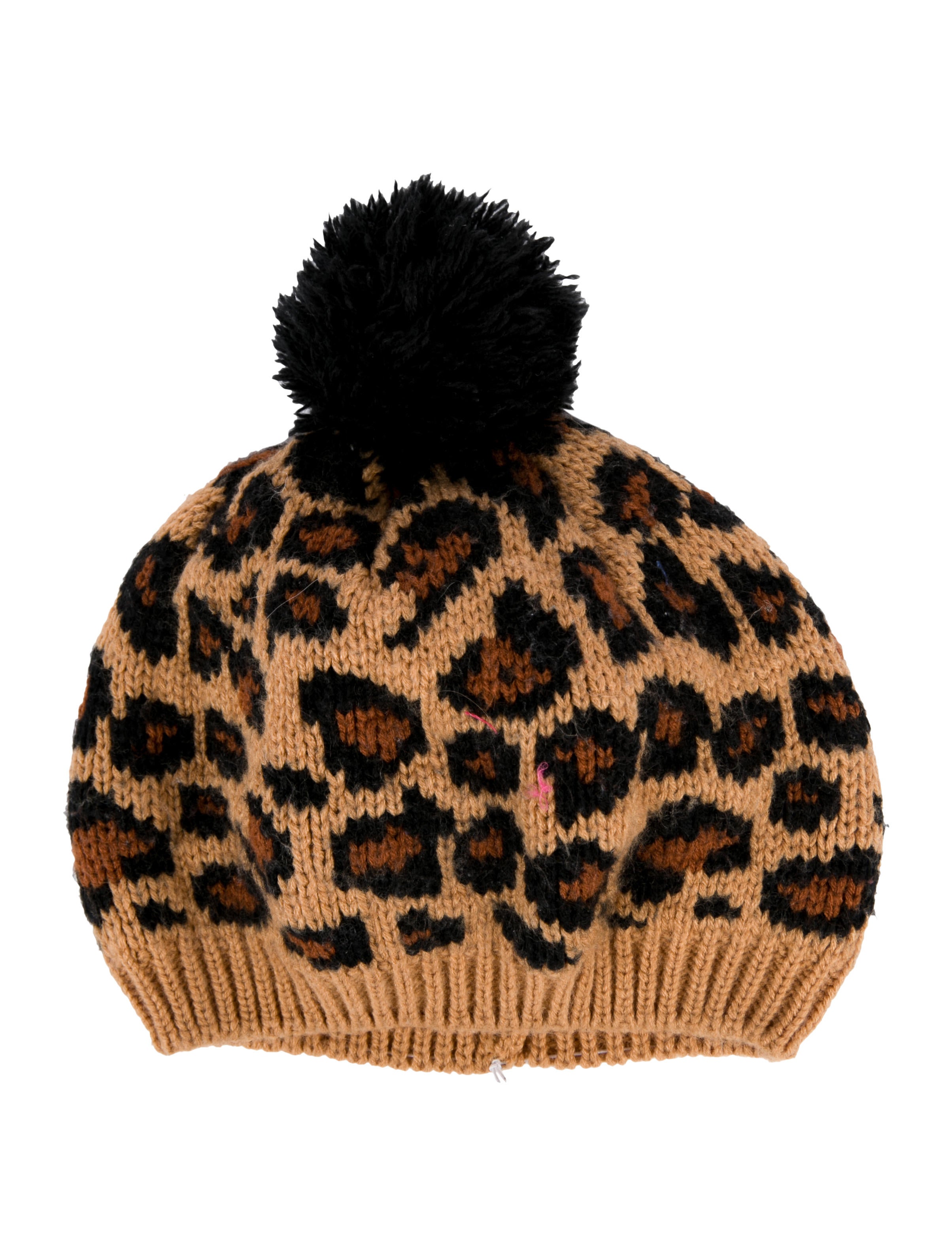 Betsey Johnson Knit Leopard Print Beanie