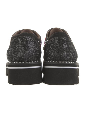 Betsey Johnson Patent Leather Crystal Embellishments Oxfords