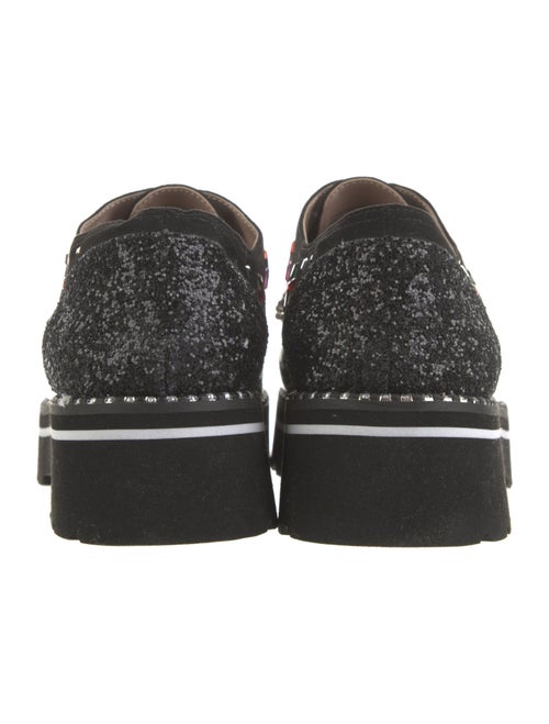 Betsey Johnson Patent Leather Crystal Embellishments Oxfords