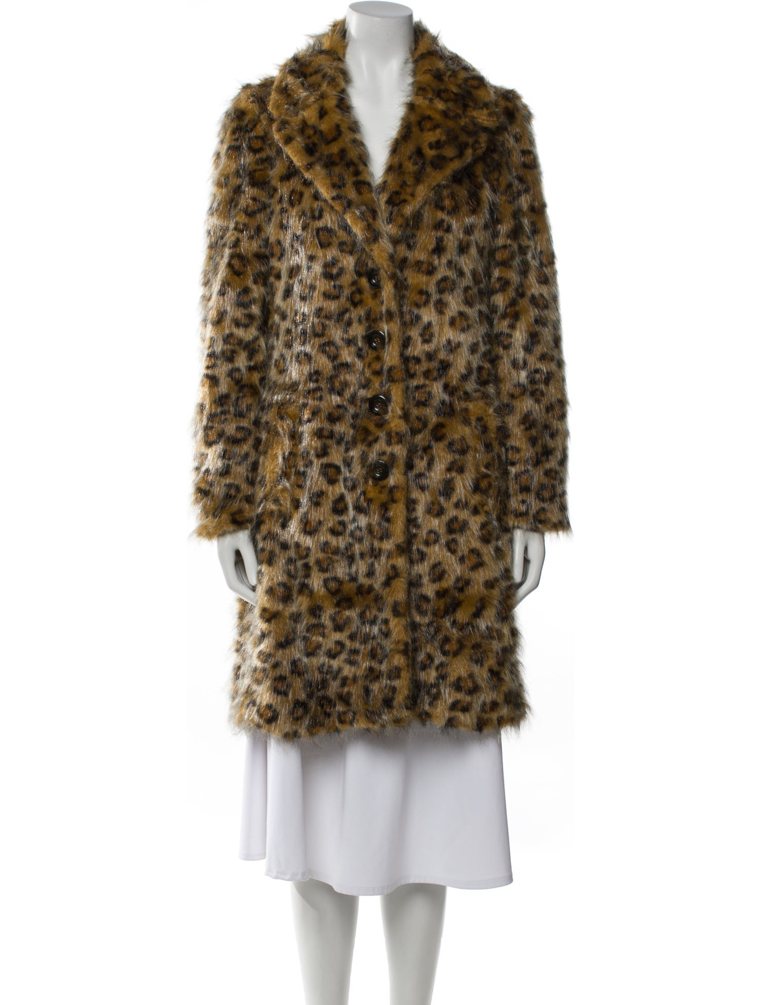 Betsey Johnson Animal Print Faux Fur Coat