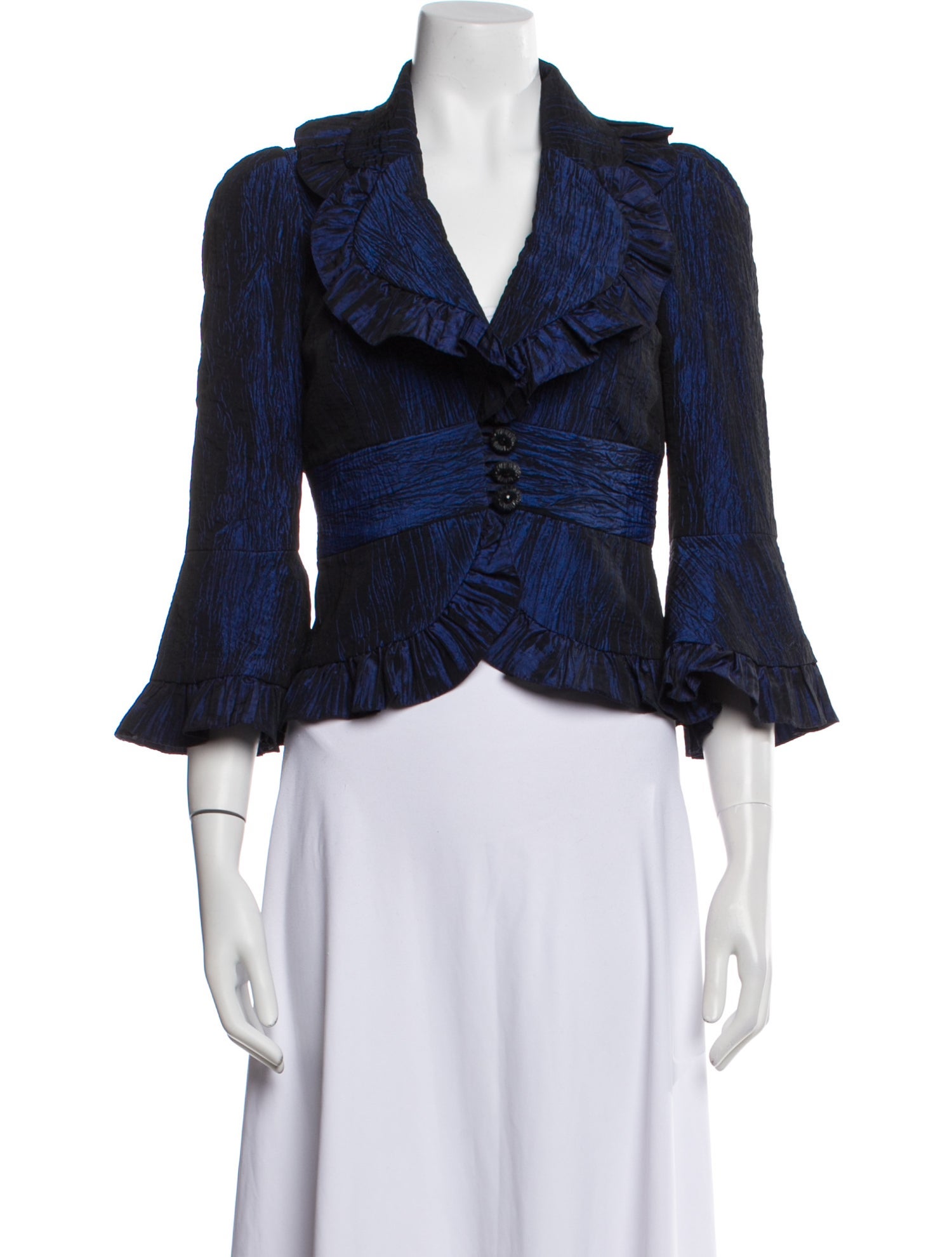 Betsey Johnson Nylon Striped Evening Jacket