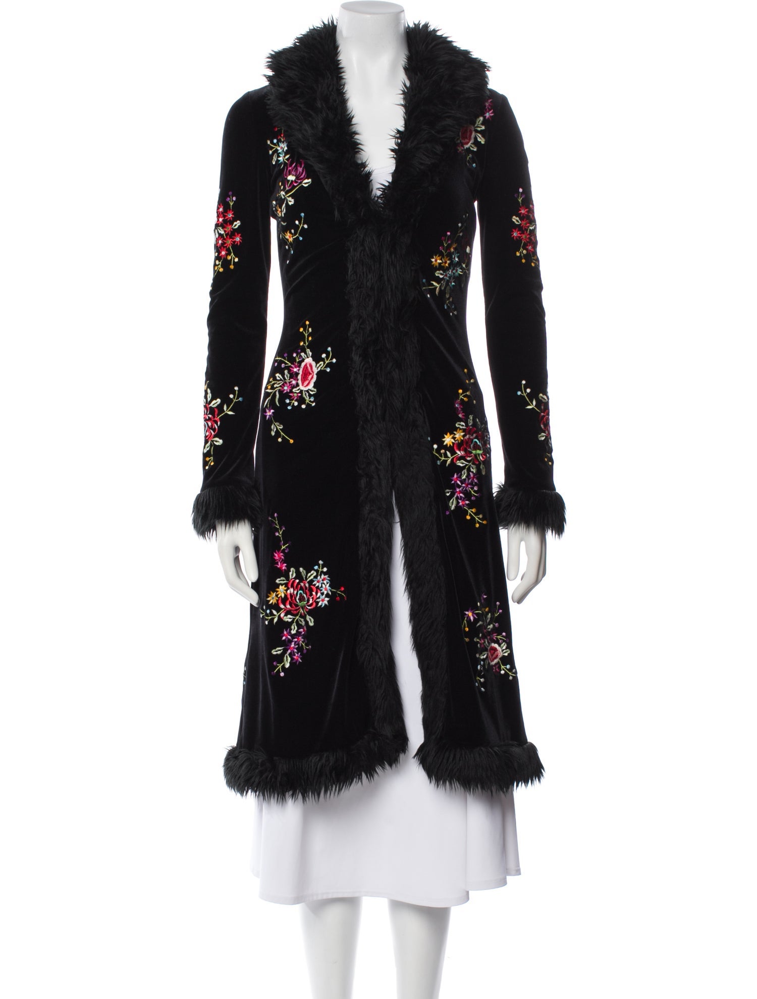 Betsey Johnson Vintage 1990's Faux Fur Coat