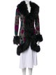 Betsey Johnson Printed Faux Fur Coat