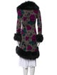 Betsey Johnson Printed Faux Fur Coat