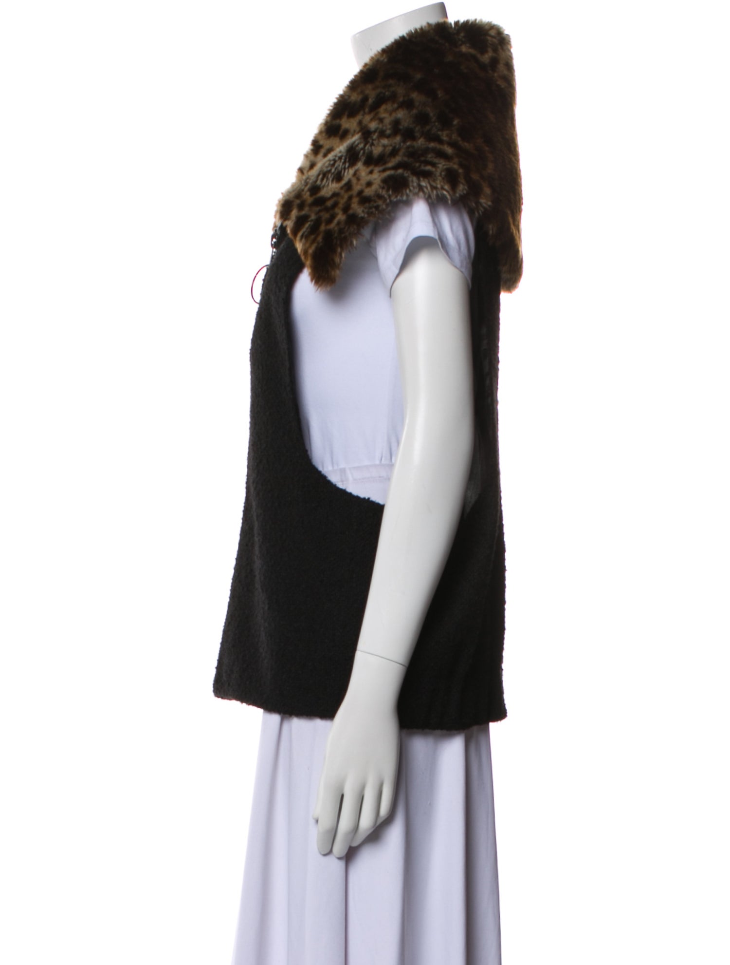 Betsey Johnson Animal Print Faux Fur Jacket