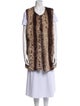 Betsey Johnson Faux Fur Animal Print Vest