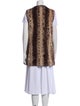 Betsey Johnson Faux Fur Animal Print Vest
