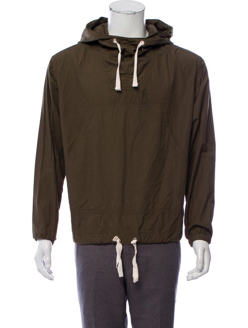 Beams Plus Woven Hooded Pullover olive