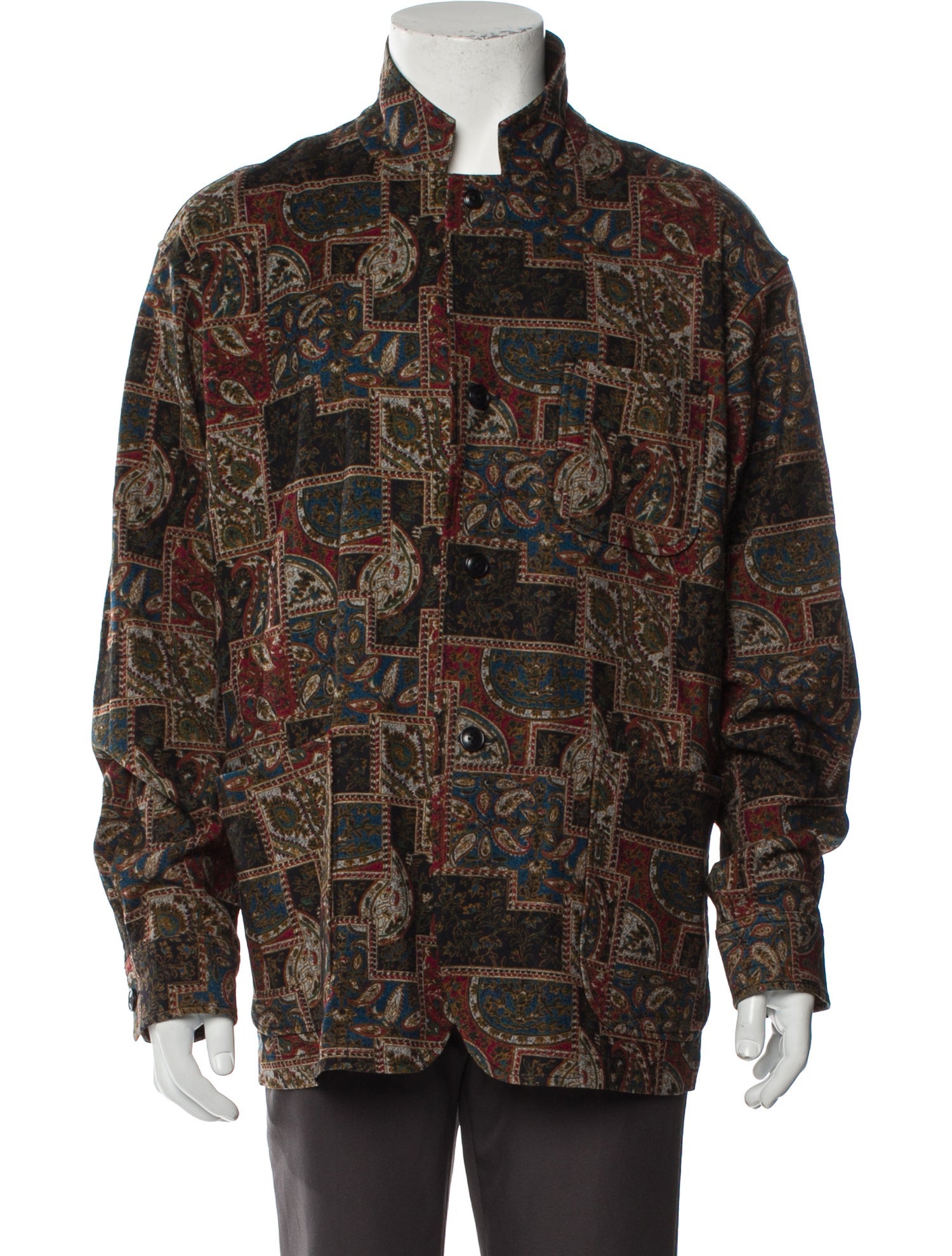 Beams Plus Wool Paisley Print Sport Coat