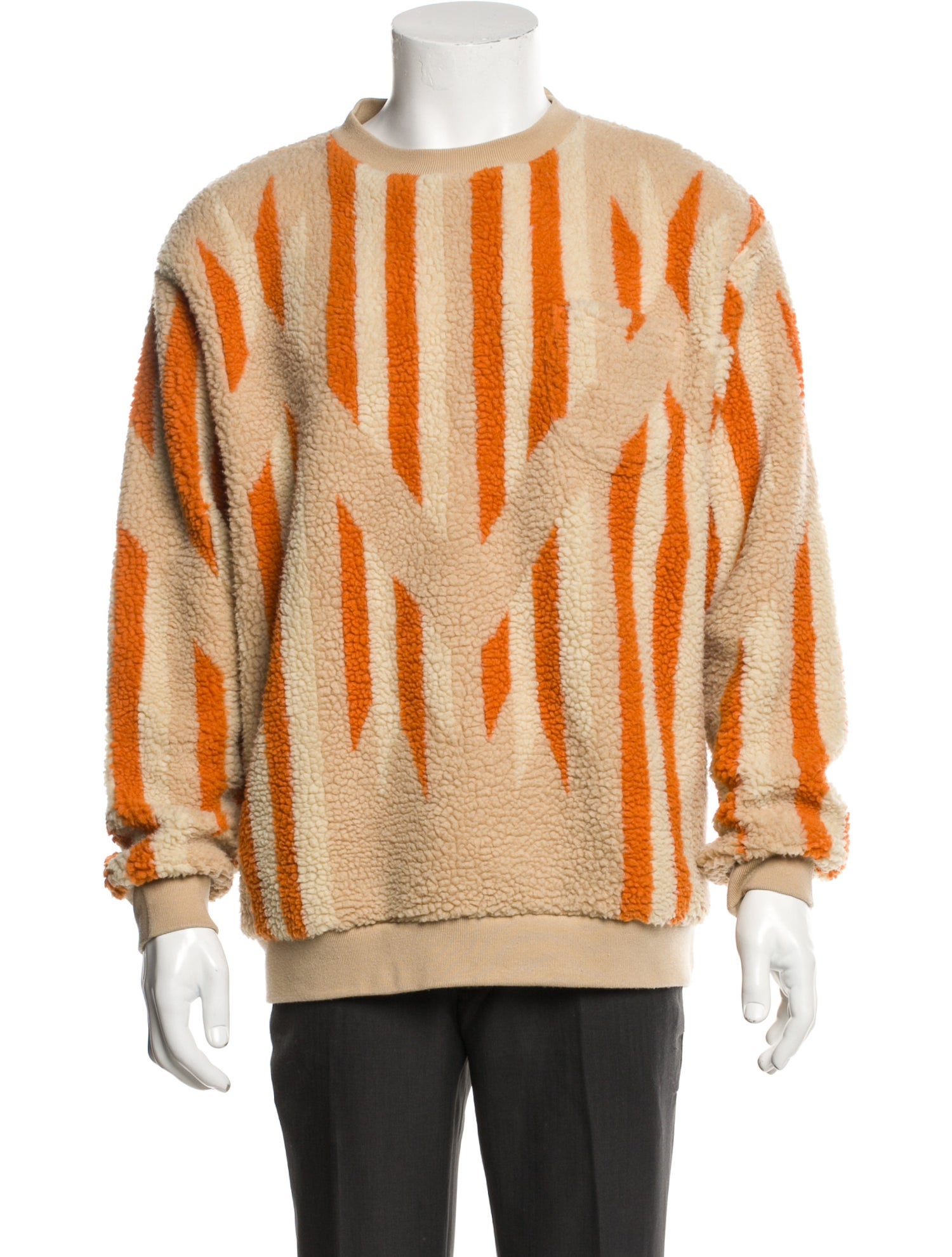 Beams Plus Striped Crew Neck Pullover