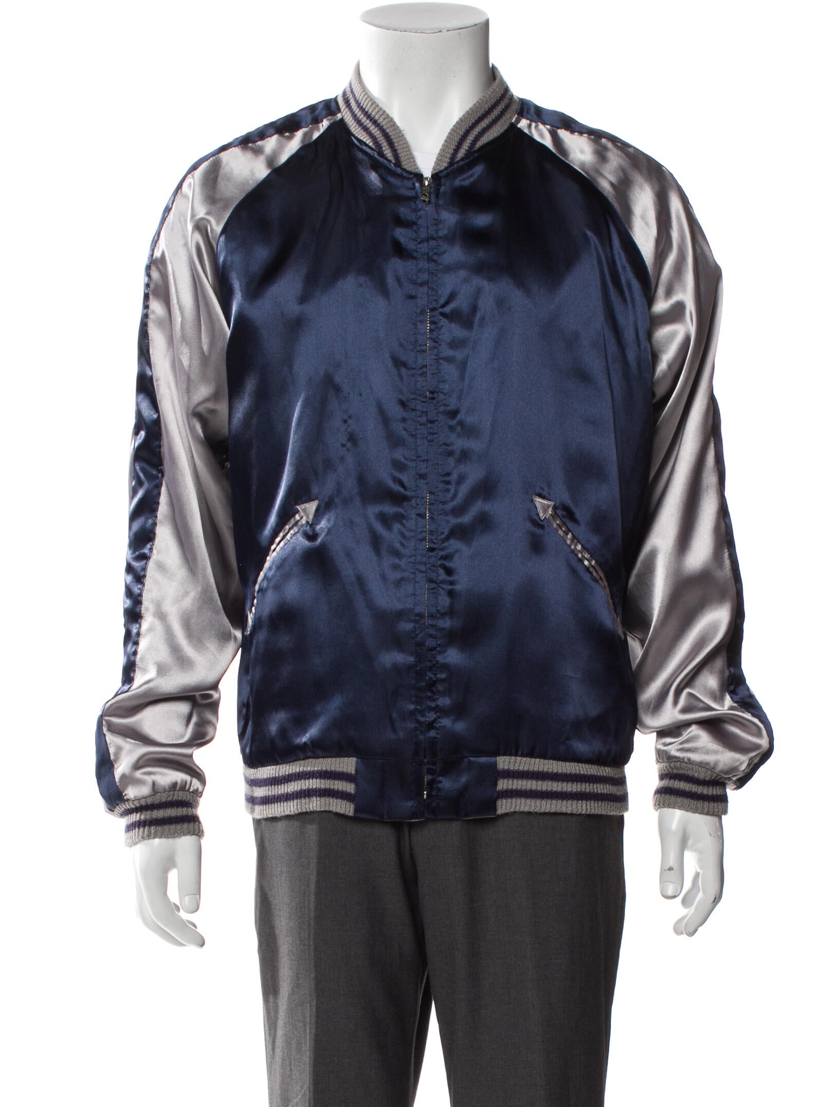 Beams Plus Striped Bomber Jacket