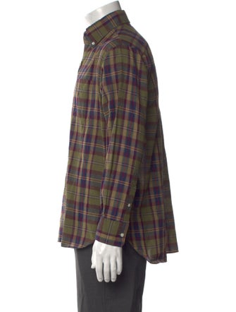 Beams Plus Plaid Print Long Sleeve Shirt