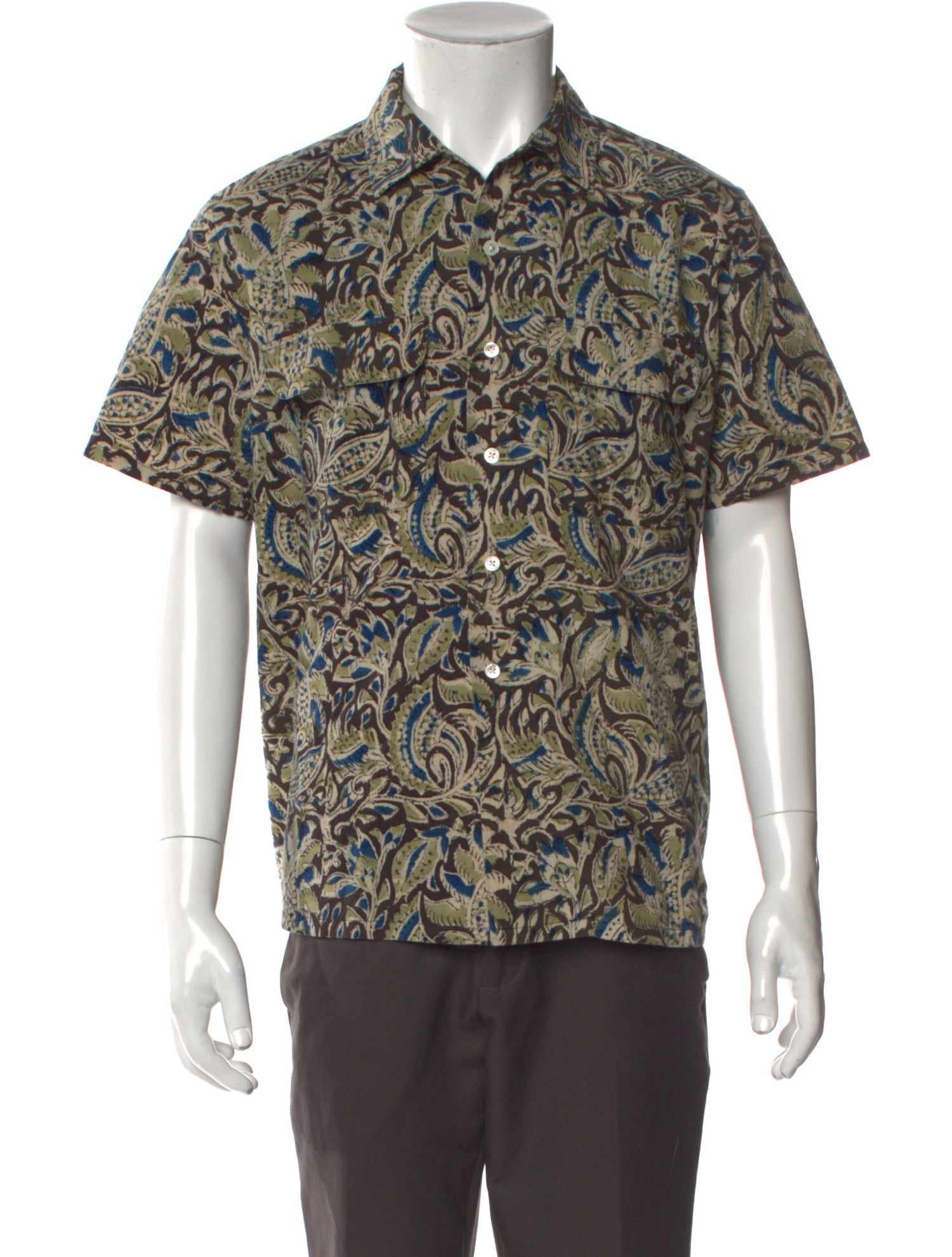 Beams Plus Printed Short Sleeve Shirt