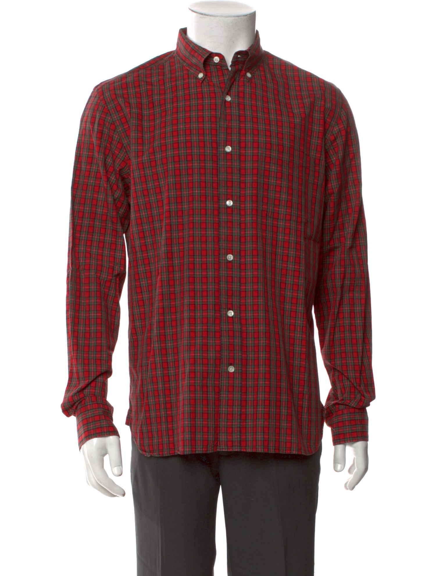 Beams Plus Plaid Print Long Sleeve Shirt