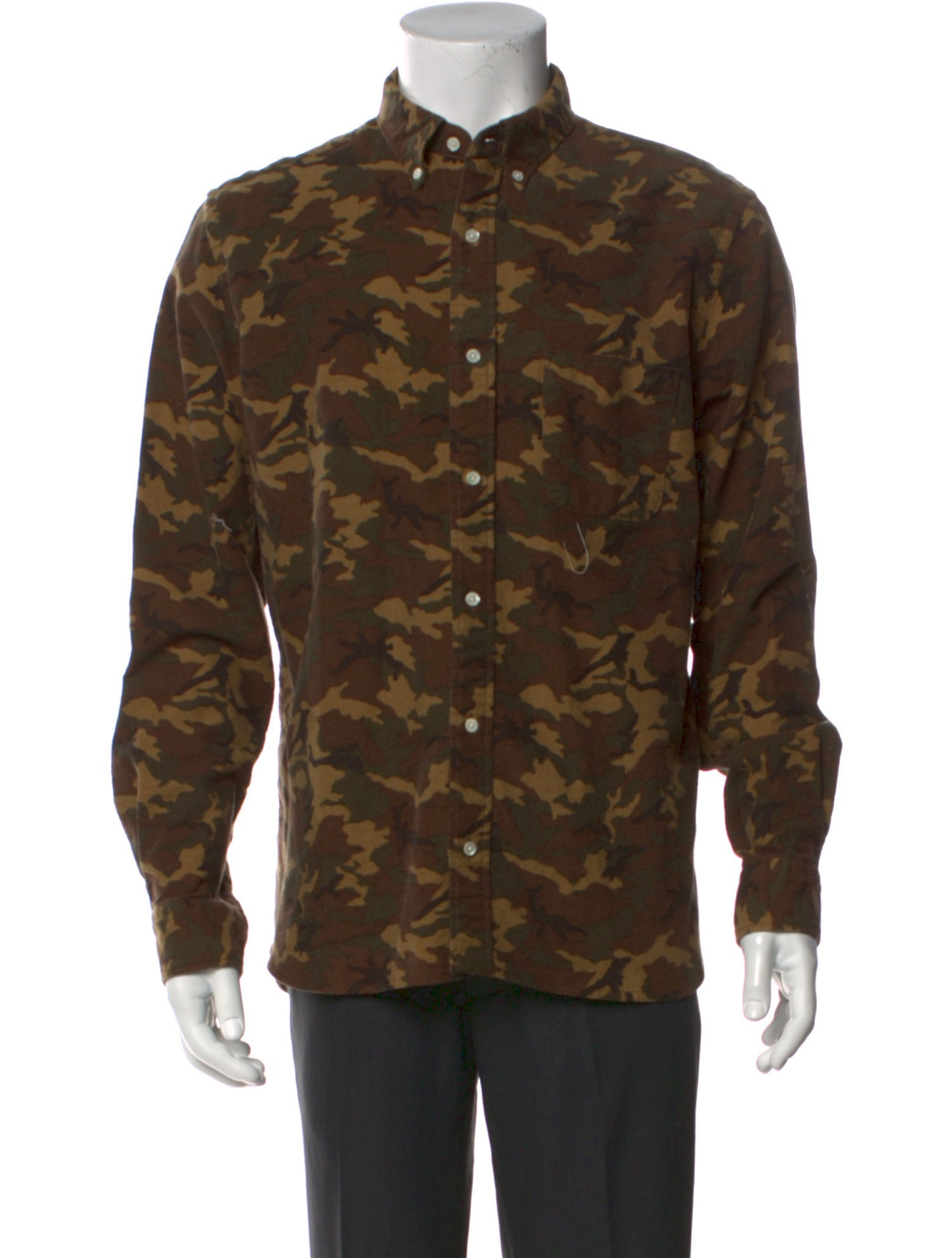 Beams Plus Camouflage Print Long Sleeve Shirt