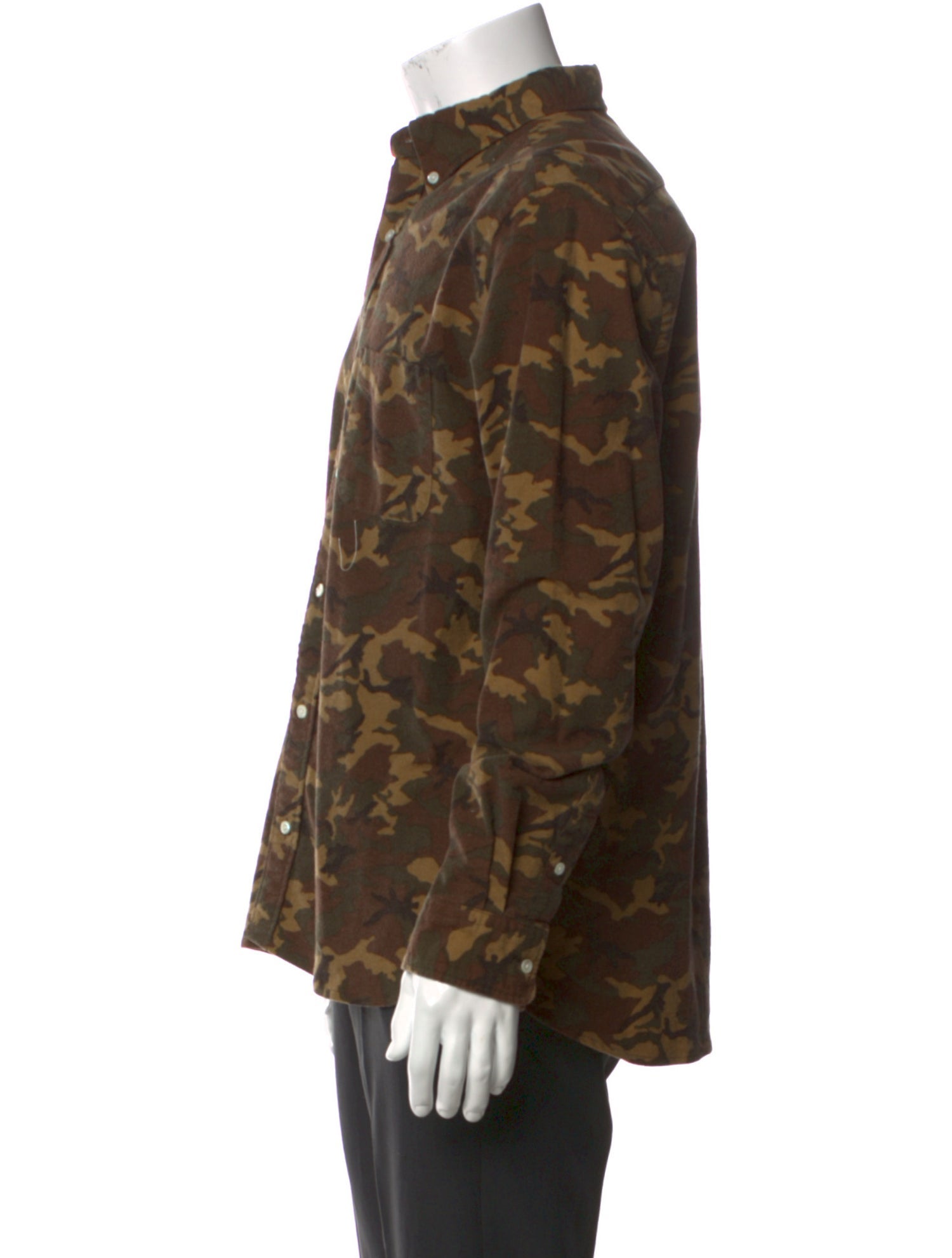 Beams Plus Camouflage Print Long Sleeve Shirt