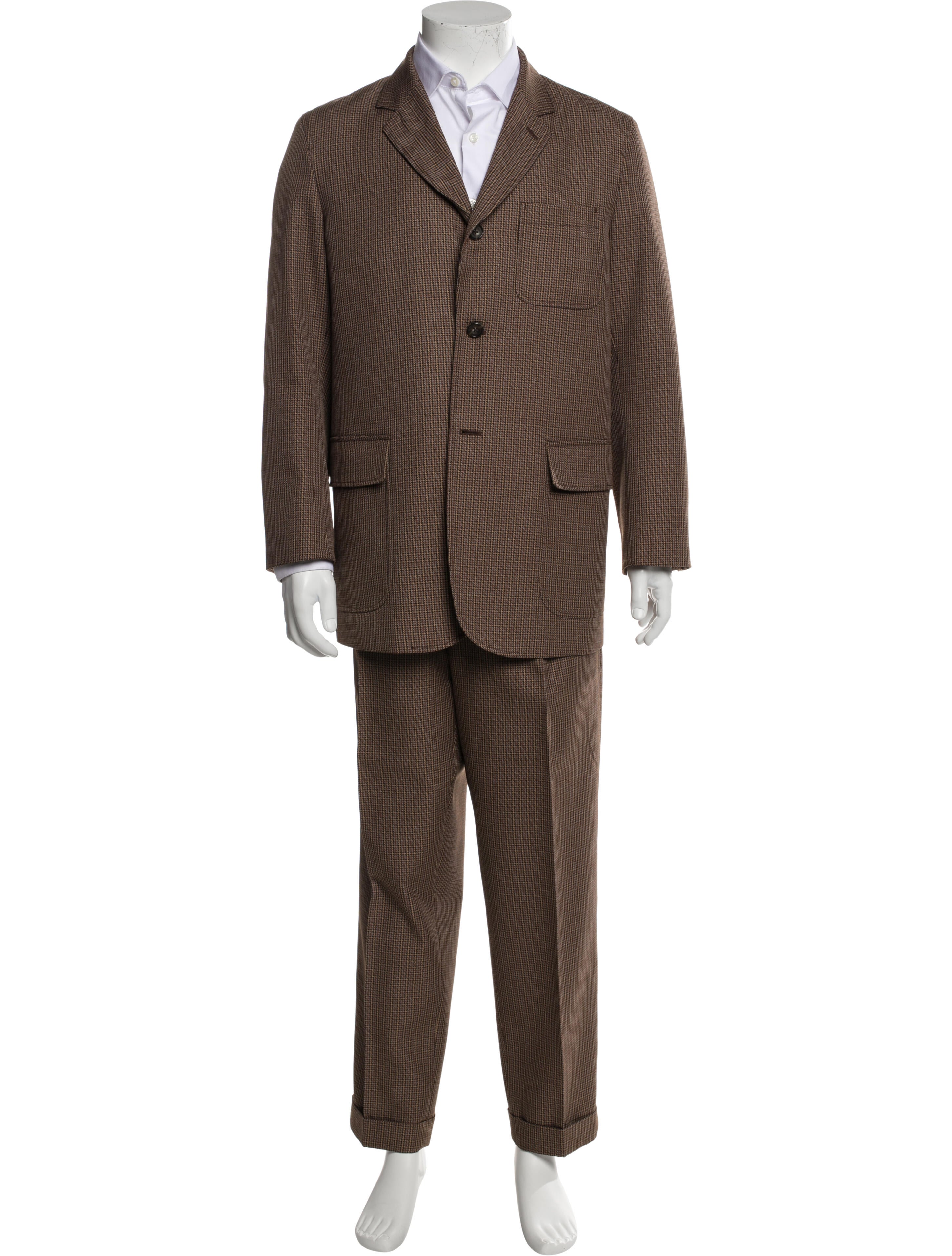 Beams Plus Houndstooth Print Two-Piece Suit