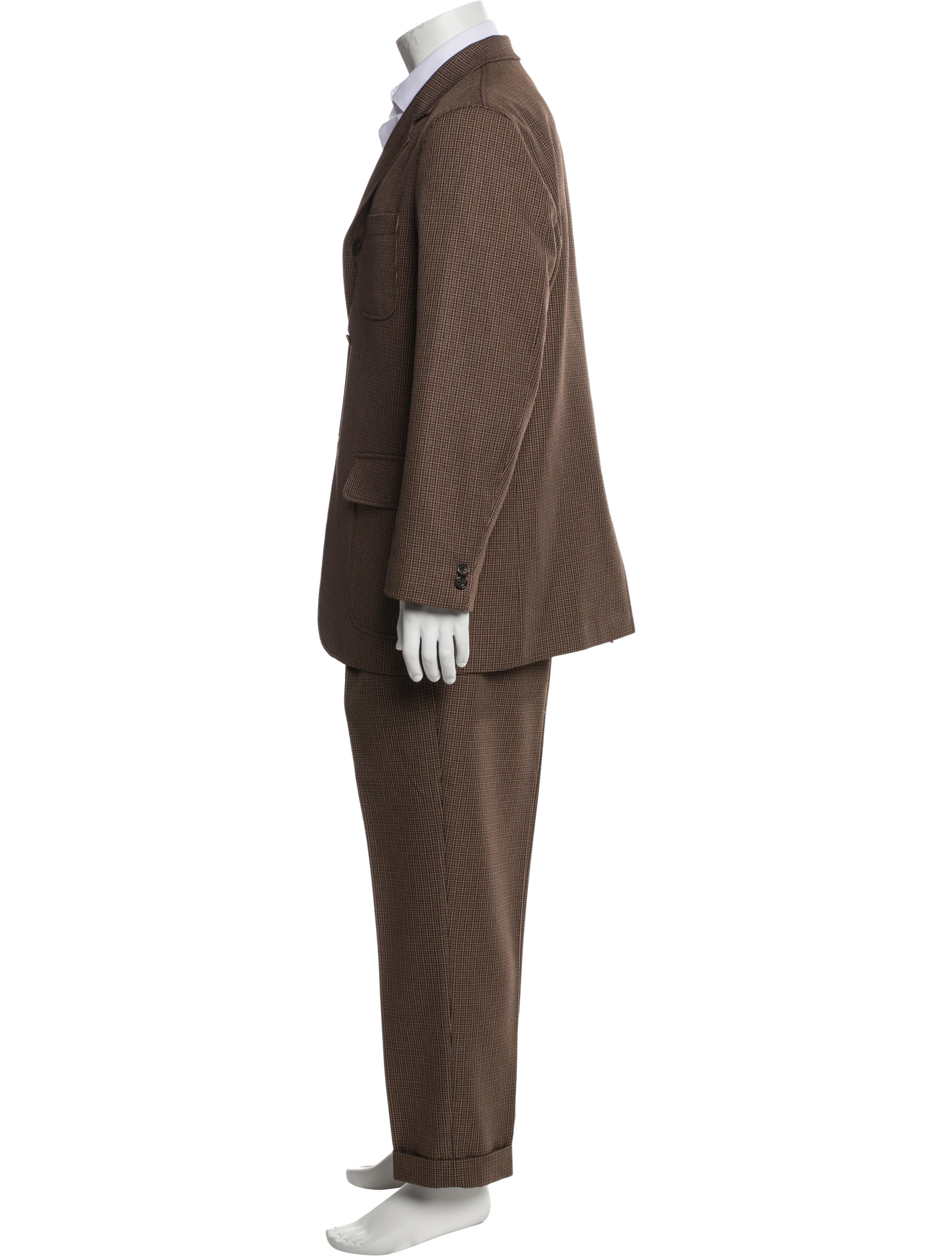 Beams Plus Houndstooth Print Two-Piece Suit