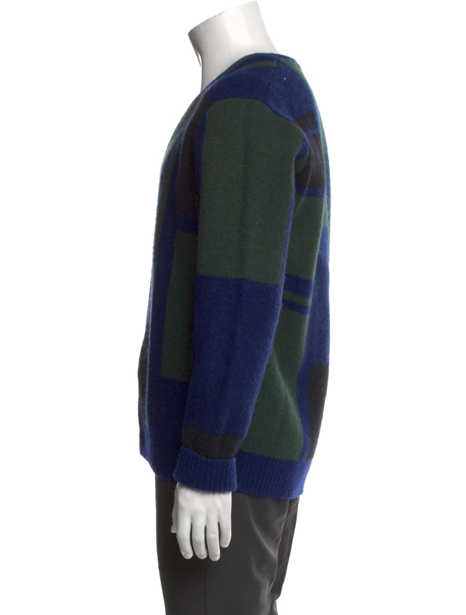 Beams Plus Printed V-Neck Cardigan