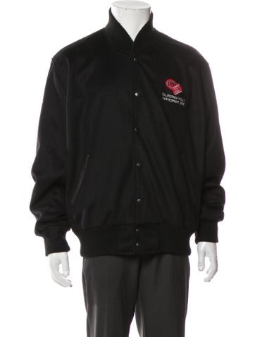 Golden Bear Outerwear Wool Graphic Print Bomber Jacket L