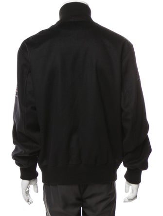 Golden Bear Wool Graphic Print Bomber Jacket