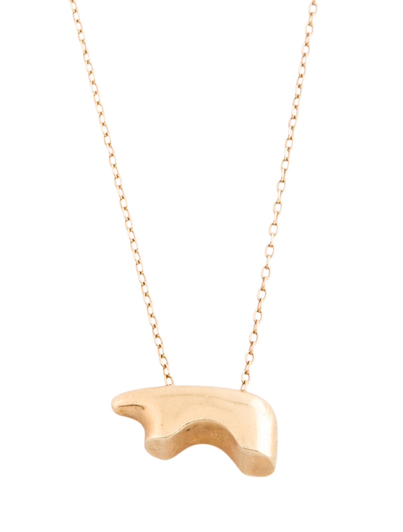 Golden Bear 14K Enclosed Gold Mama Bear Necklace