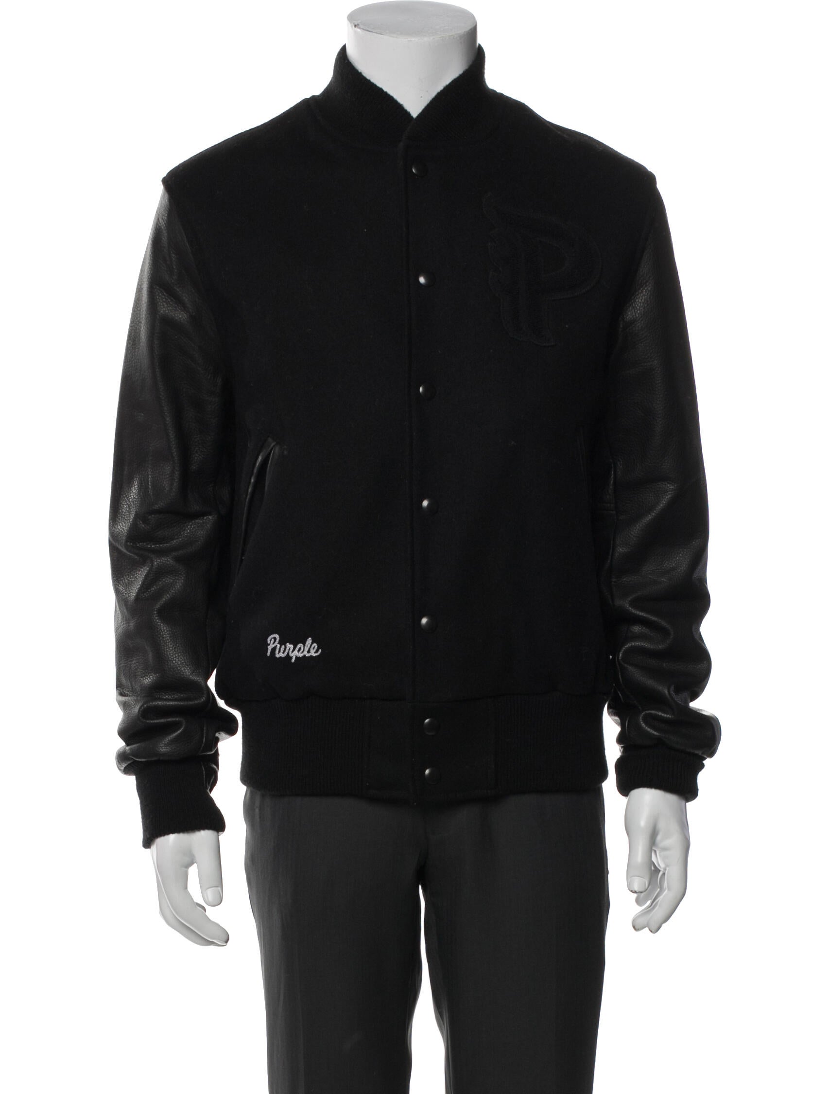 Golden Bear Leather Bomber Jacket