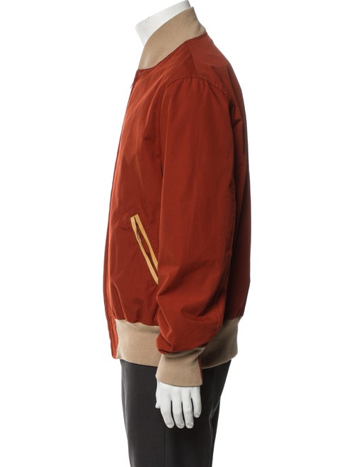 Golden Bear Colorblock Pattern Bomber Jacket