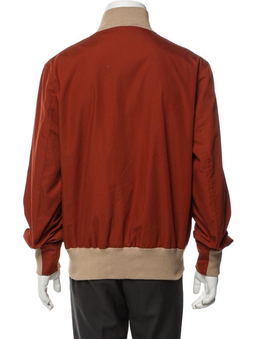 Golden Bear Colorblock Pattern Bomber Jacket