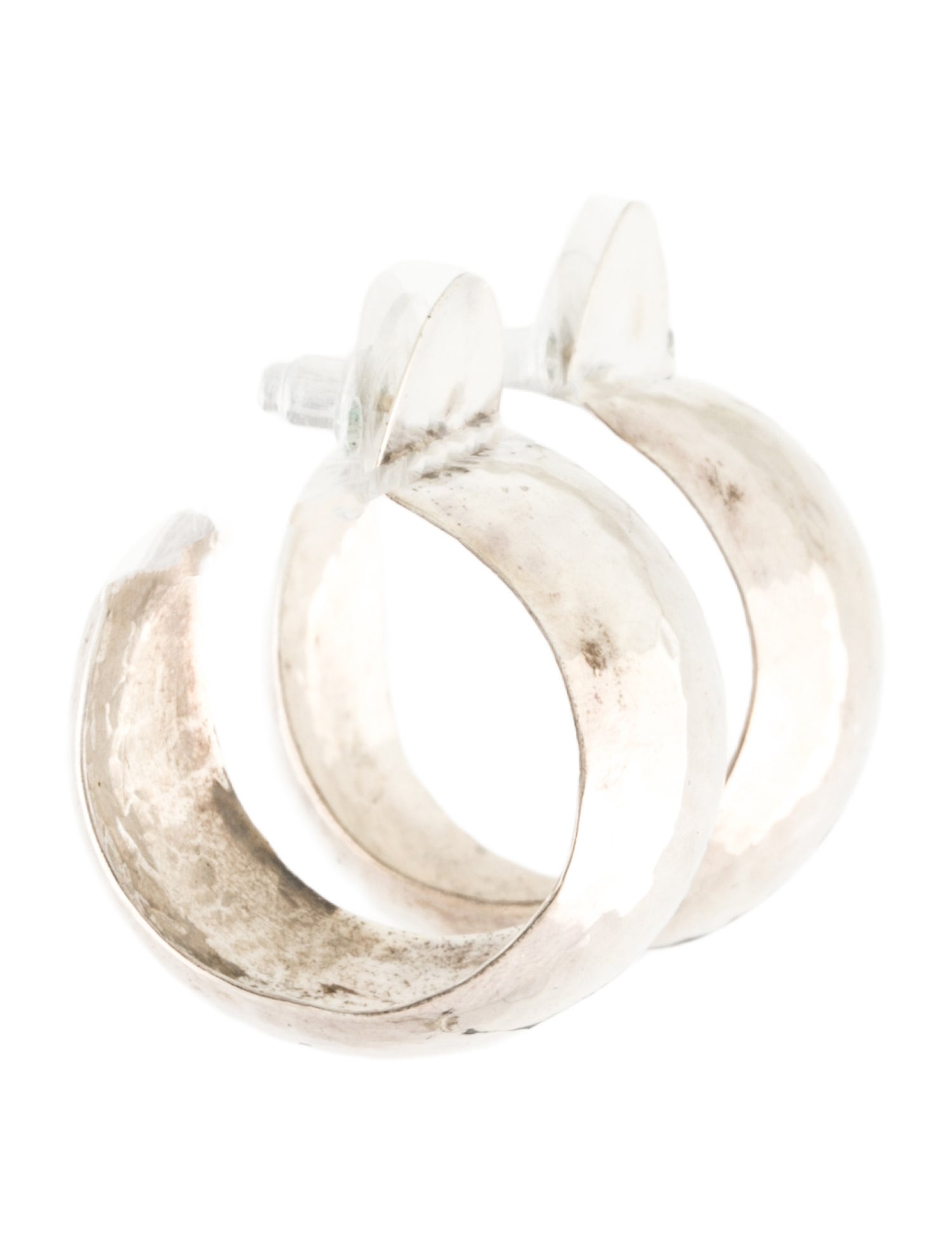 Golden Bear Large Tab Hoop Earrings