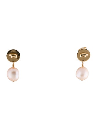 Golden Bear 14K Pearl Drop Earrings