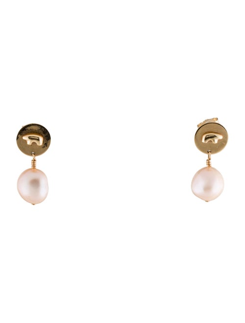 Golden Bear 14K Pearl Drop Earrings