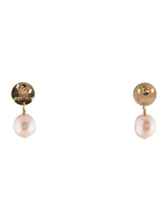 Golden Bear 14K Pearl Drop Earrings