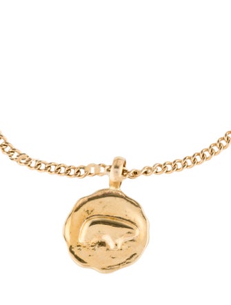 Golden Bear 14K Textured Bear Disc Charm Bracelet