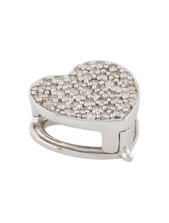 Golden Bear 18K Diamond Heart Slider Charm