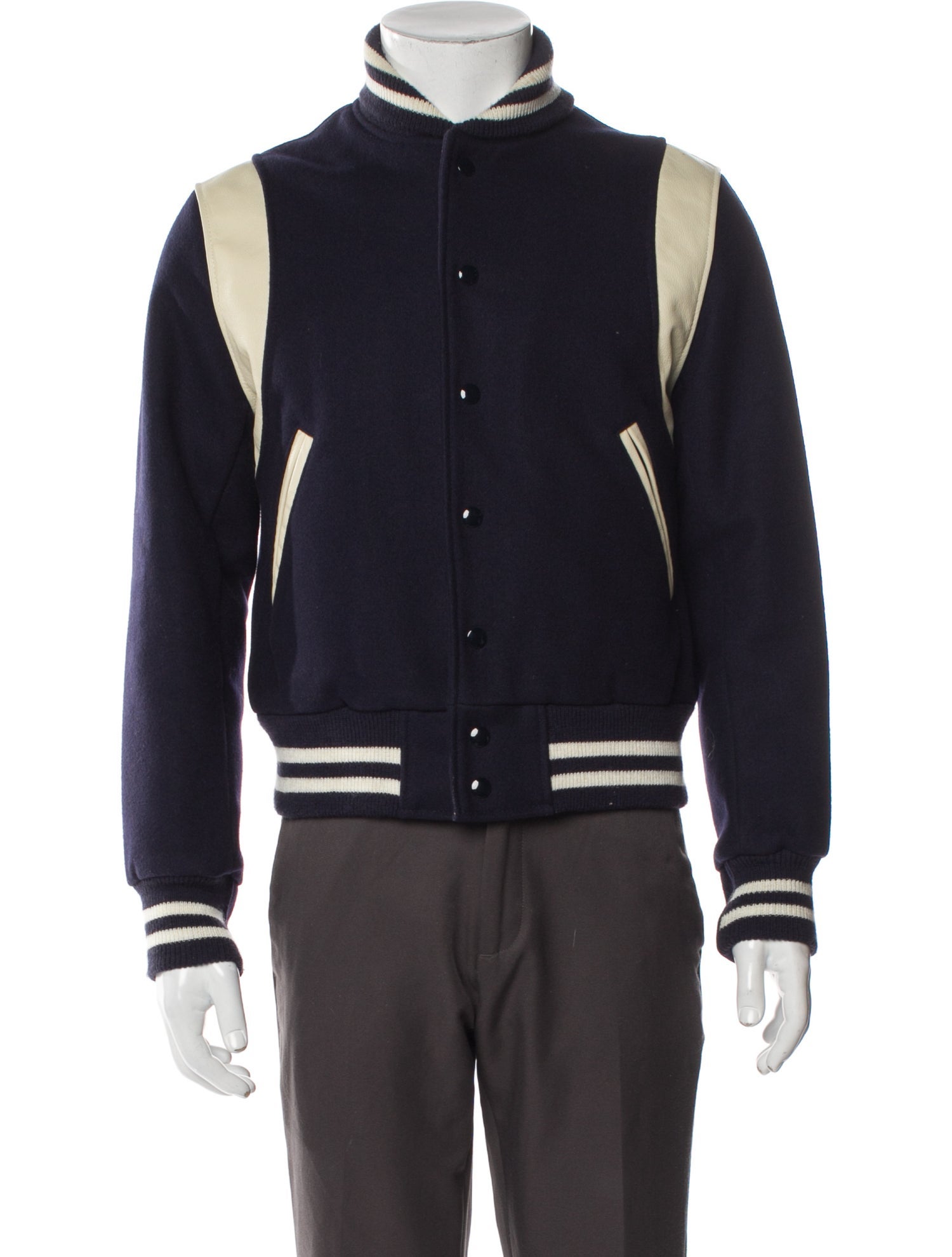 Golden Bear Striped Varsity Jacket