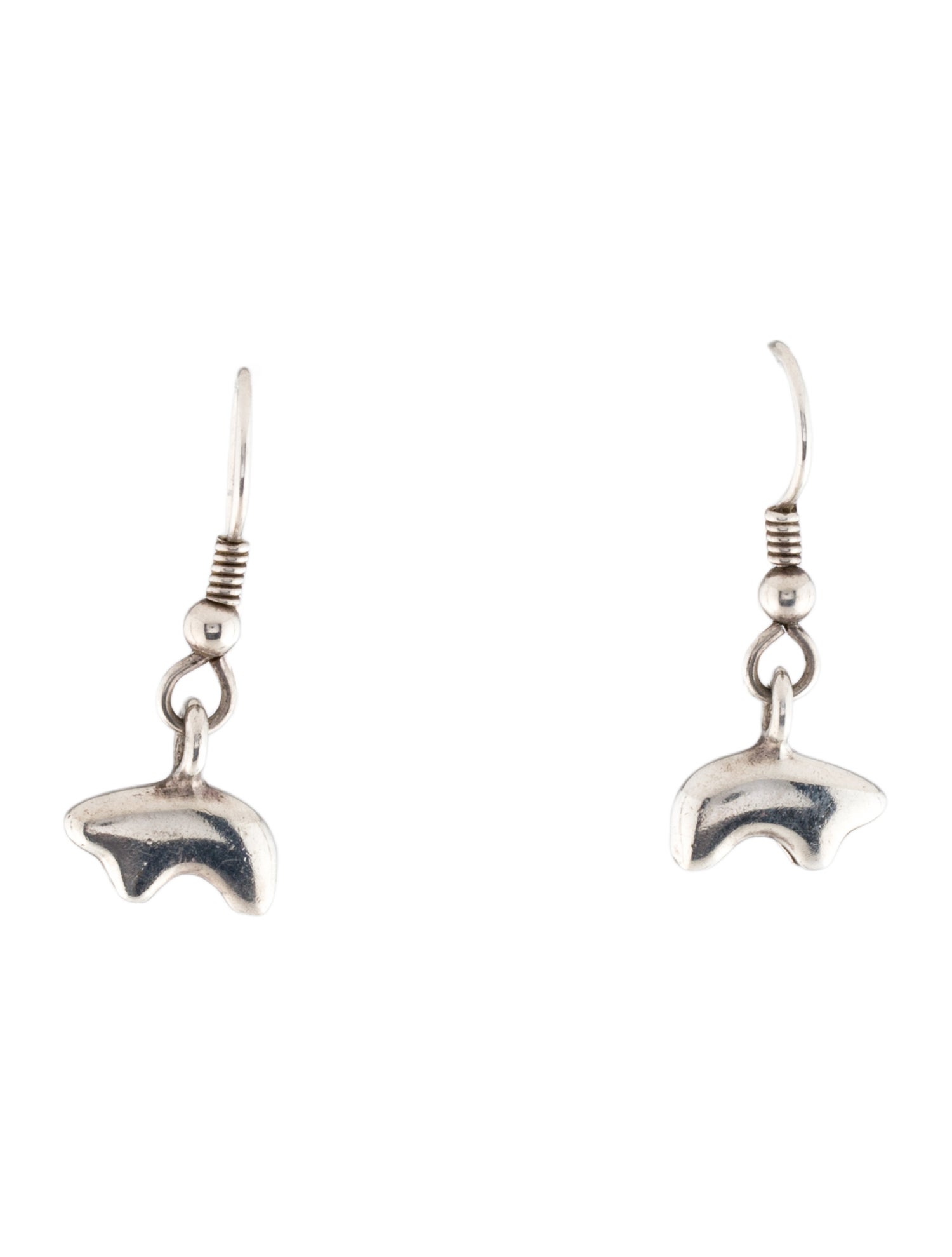 Golden Bear Bear Dangle Drop Earrings