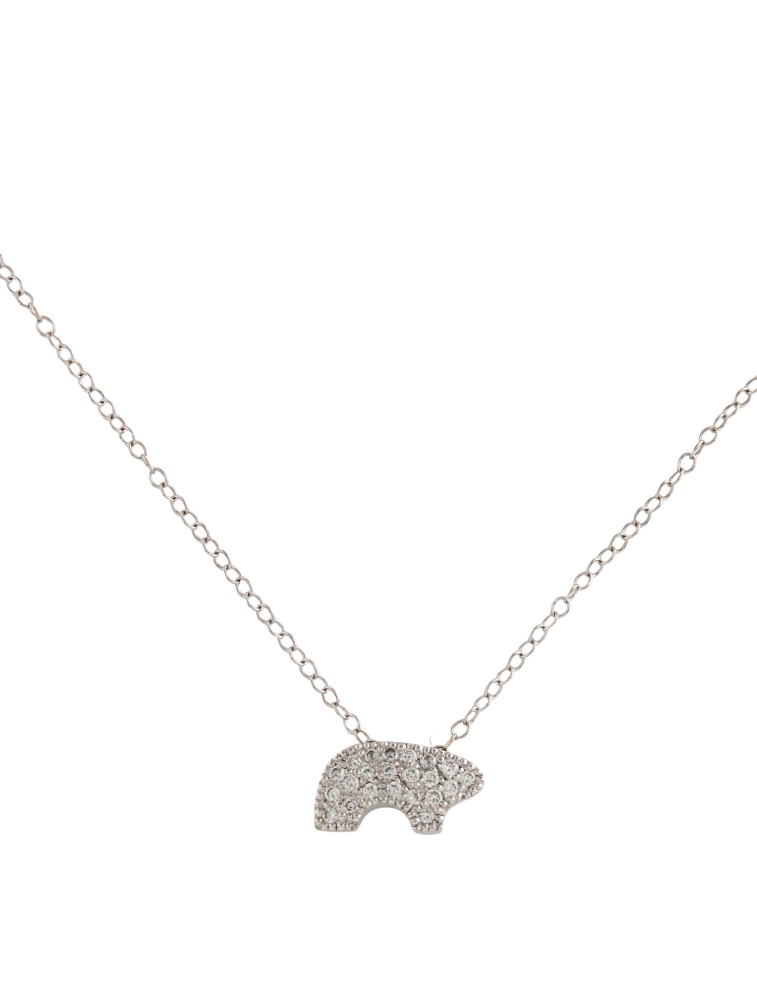 Golden Bear 14K Diamond Baby Bear Necklace