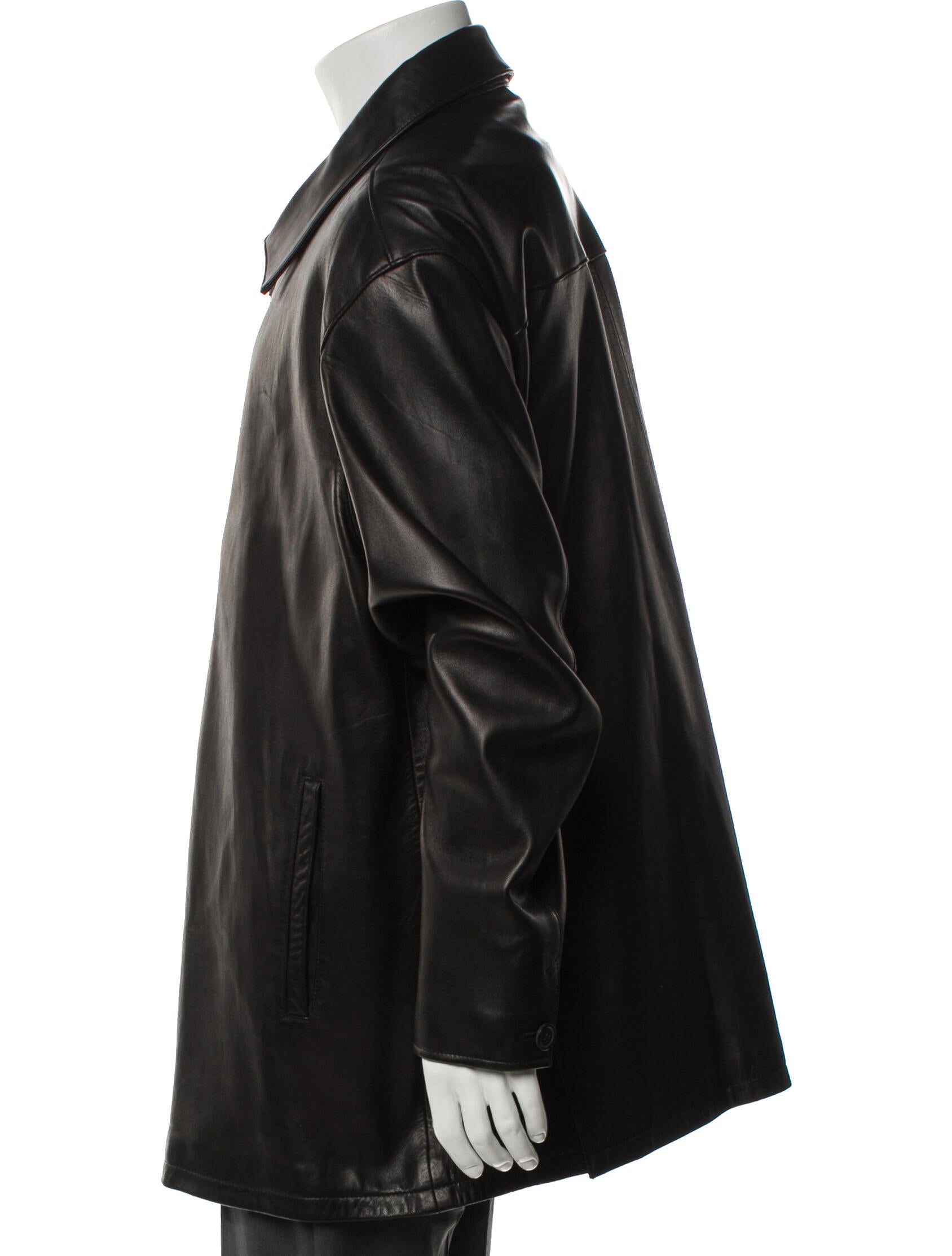 Golden Bear Leather Overcoat