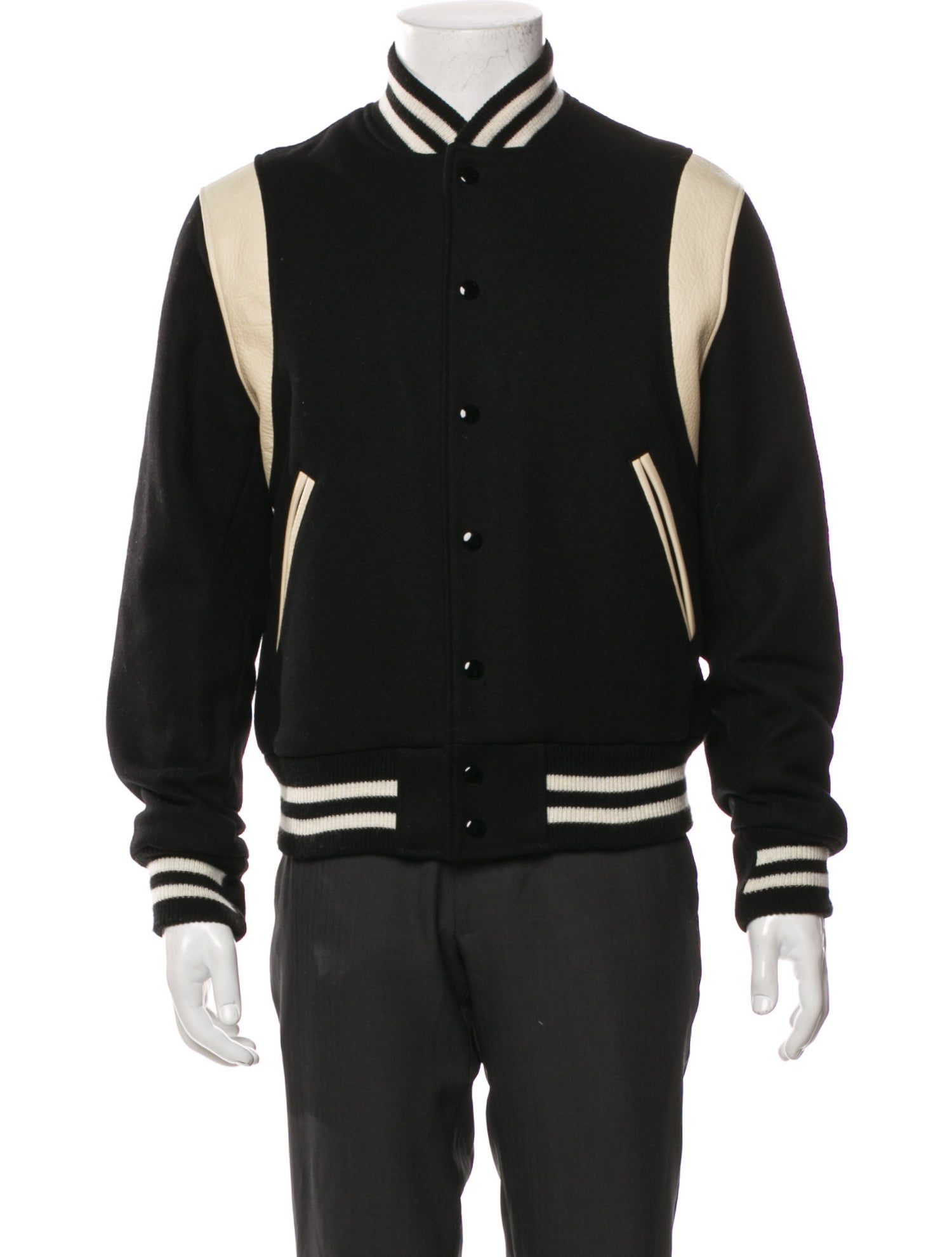 Golden Bear Wool Striped Varsity Jacket