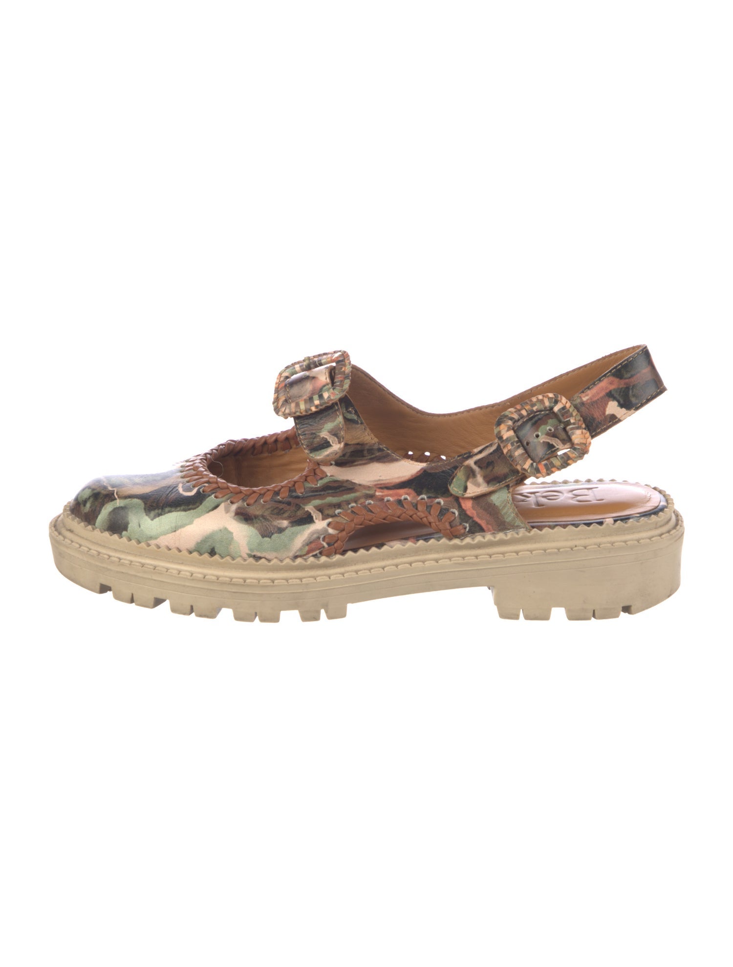 Beklina Leather Printed Espadrilles