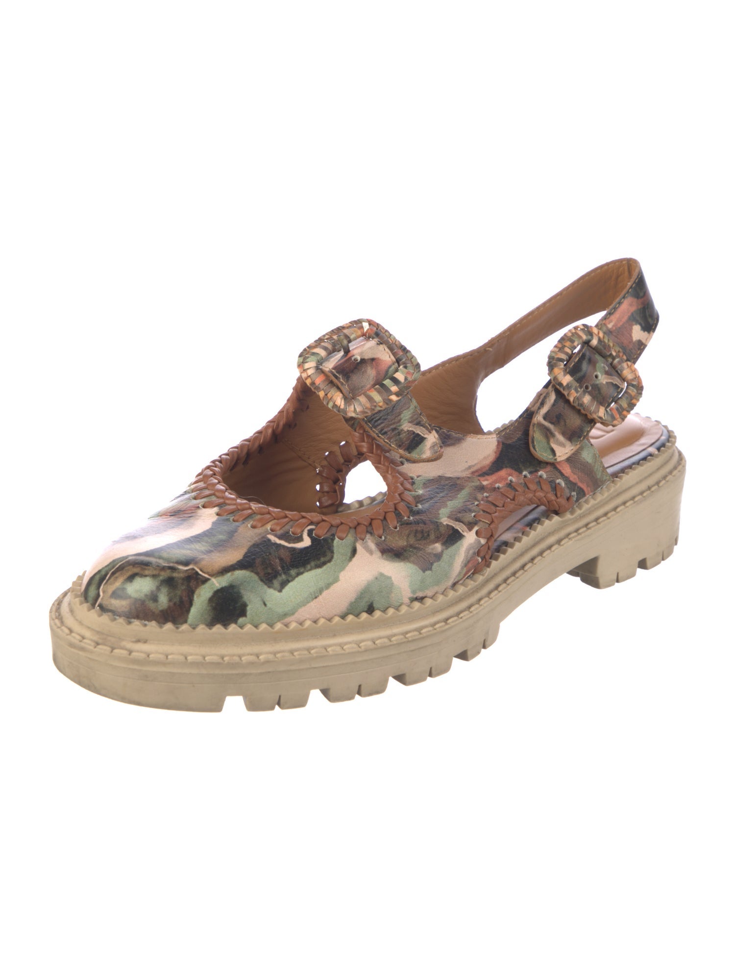 Beklina Leather Printed Espadrilles